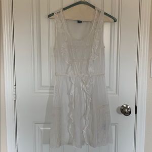 anthropologie white lace dress